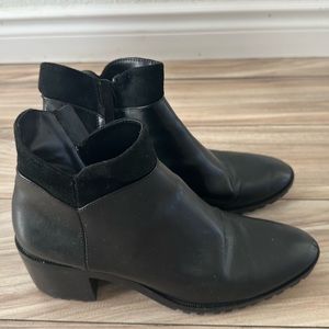 SIZE 10 WOMENS BLACK ANKLE BOOT ZARA